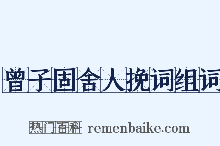 曾子固舍人挽词组词是什么意思的图片